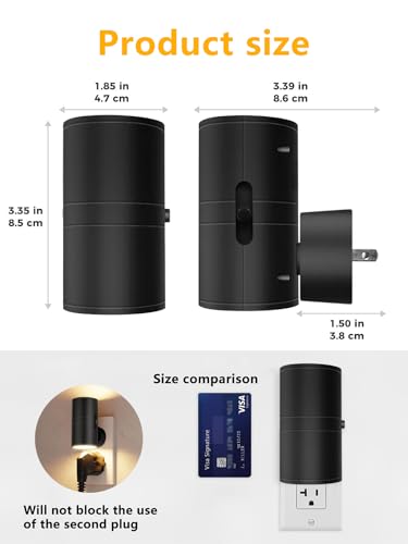 Night Lights Plug into Wall, LED Plug in Night Light, Dusk to Dawn Light Sensor, 0-100LM Adjustable Brightness Wall Light, Soft White 3000K, Dimmable Night Lights for Hallway Bedroom Stairway