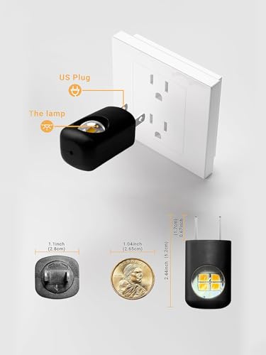 LED Night Lights Plug into Wall 6-Pack, Modern Night Lights Plug into Wall, Dusk to Dawn Nightlight,
