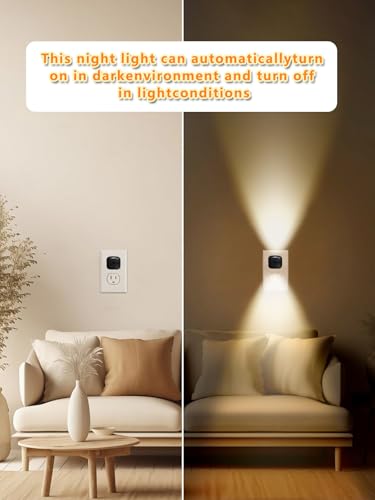 LED Night Lights Plug into Wall 6-Pack, Modern Night Lights Plug into Wall, Dusk to Dawn Nightlight,