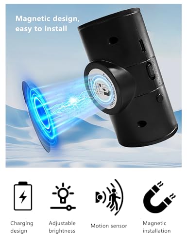 Motion Sensor Night Lights,Magnetic 360° Rotation Wireless Lights Indoor,Warm White 3000K, Three Adjustable Brightness Levels, for Hallway Bedroom Bedside Stairway