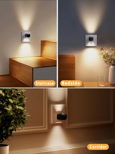 LED Night Lights Plug into Wall 6-Pack, Modern Night Lights Plug into Wall, Dusk to Dawn Nightlight,