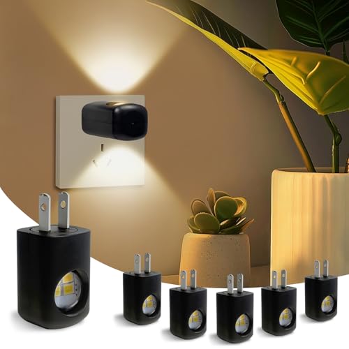 LED Night Lights Plug into Wall 6-Pack, Modern Night Lights Plug into Wall, Dusk to Dawn Nightlight,